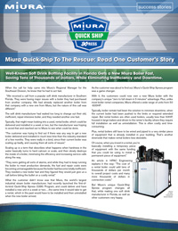 Miura Quick-Ship To The Rescue: Read One Customer’s Story