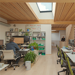 Interior of a NYC retrofit in a historic building