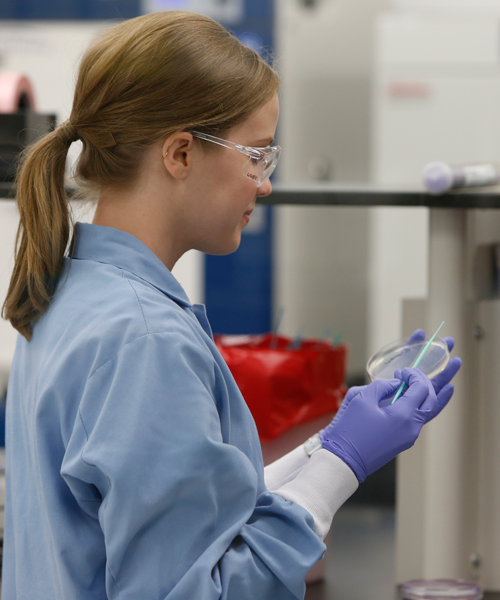 Woman working in lab