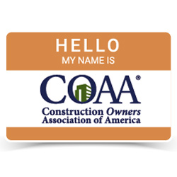 Hello my name is COAA badge
