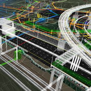 CAD drawing of expressway