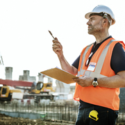 Construction worker on jobsite