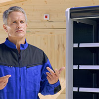 Still of man talking